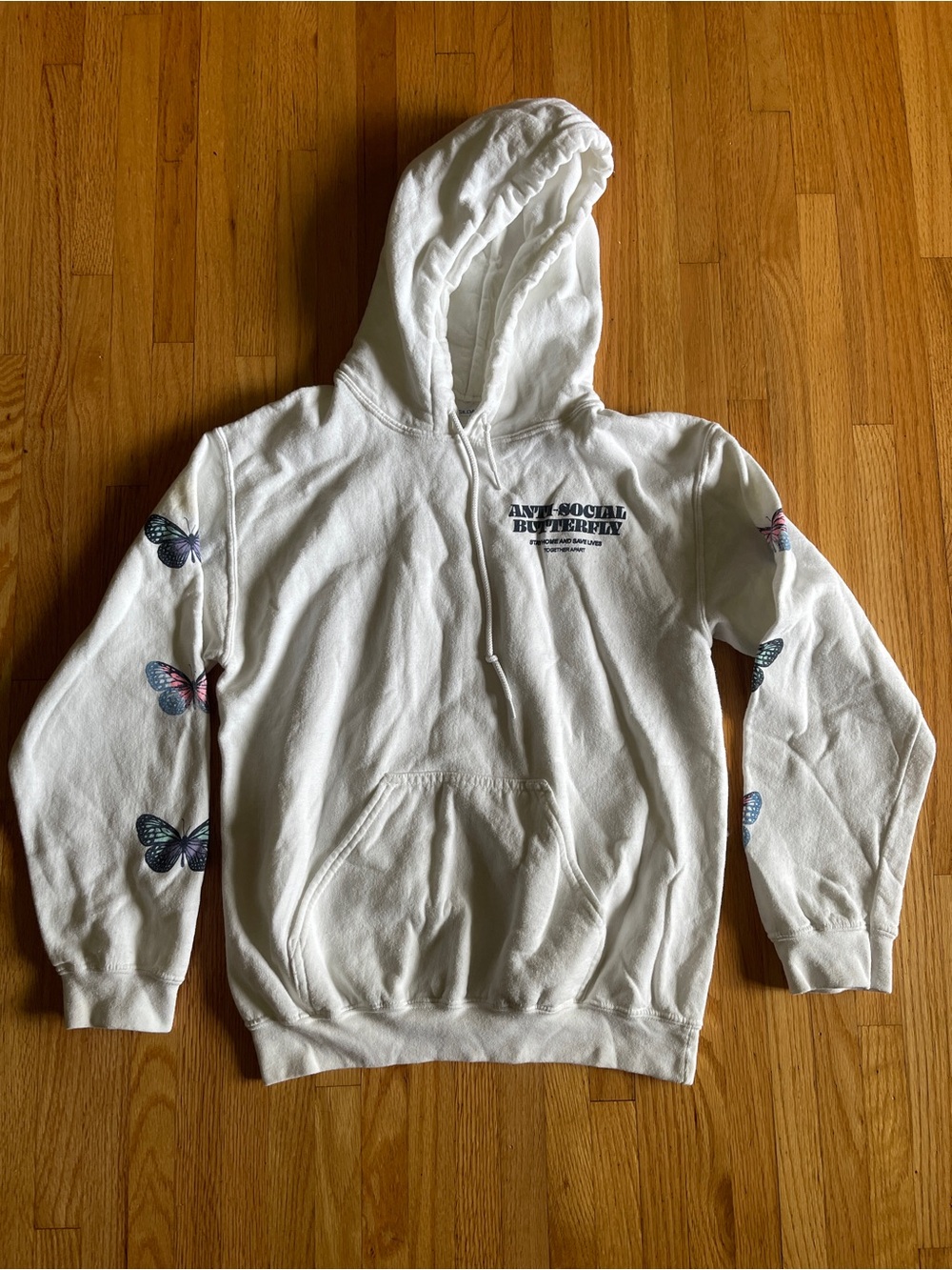 Gildan Heavy Blend Butterfly Graphic Hoodie Size S